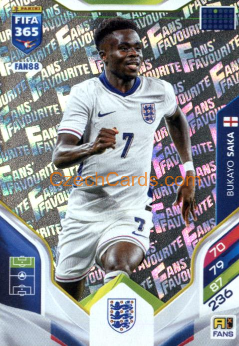 Bukayo Saka 2026 Panini Adrenalyn #FAN88