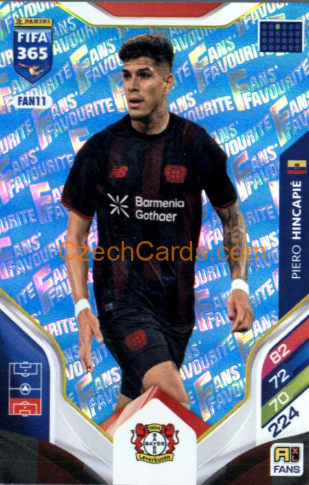 Piero Hincapié 2026 Panini Adrenalyn #FAN11 Blue