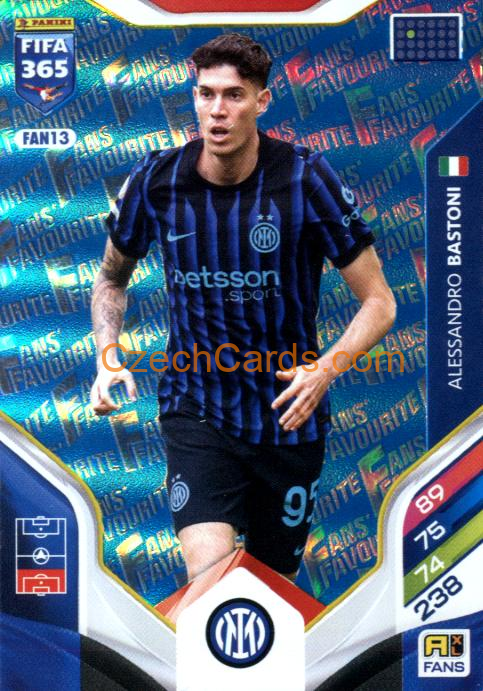 Alessandro Bastoni 2026 Panini Adrenalyn #FAN13 Blue