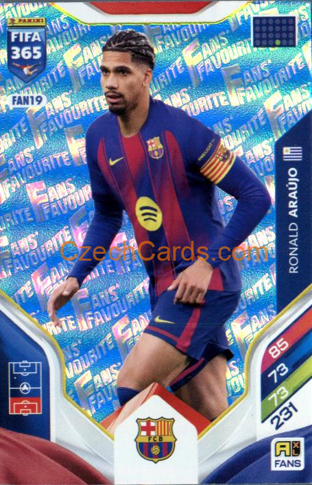 Ronald Araújo 2026 Panini Adrenalyn #FAN19 Blue