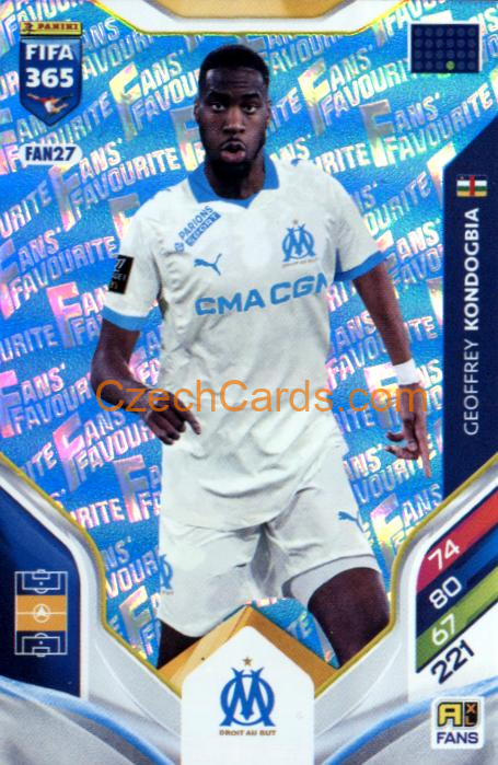 Geoffrey Kondogbia 2026 Panini Adrenalyn #FAN27 Blue