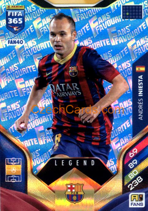 Andrés Iniesta 2026 Panini Adrenalyn #FAN40 Blue