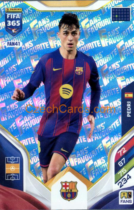 Pedri 2026 Panini Adrenalyn #FAN41 Blue