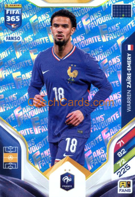 Warren Zaïre-Emery 2026 Panini Adrenalyn #FAN50 Blue