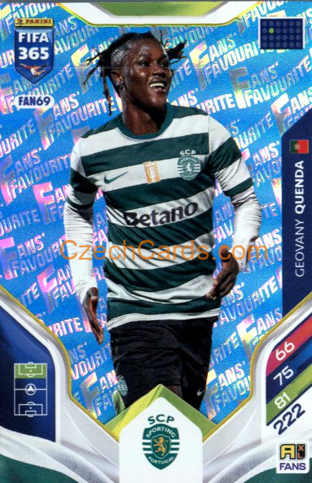 Geovany Quenda 2026 Panini Adrenalyn #FAN69 Blue