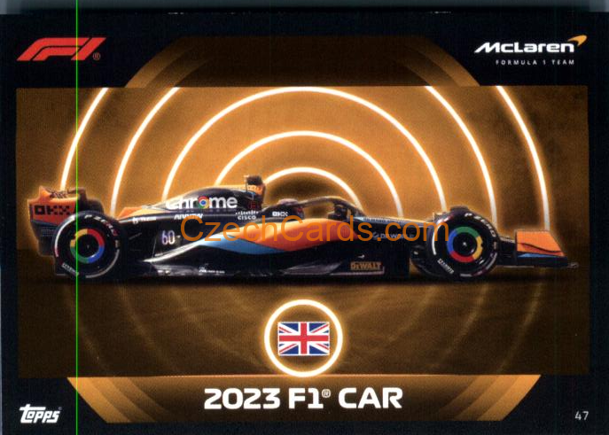2023 F1 Car McLaren 2023 Turbo Attax #47