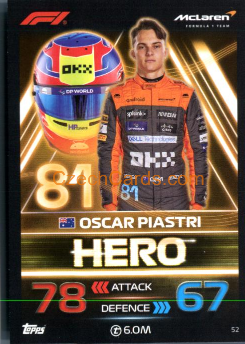 Oscar Piastri 2023 Turbo Attax #52
