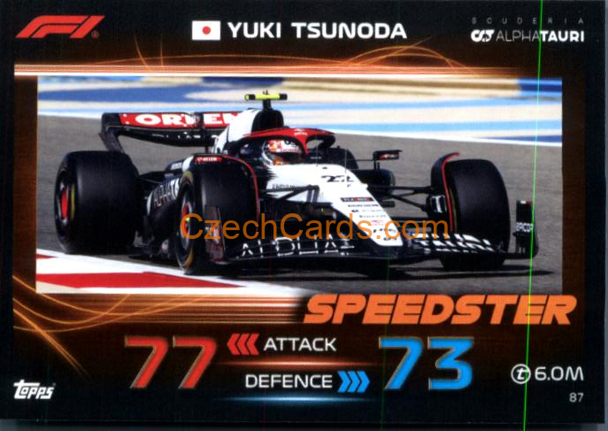 Yuki Tsunoda 2023 Turbo Attax #87