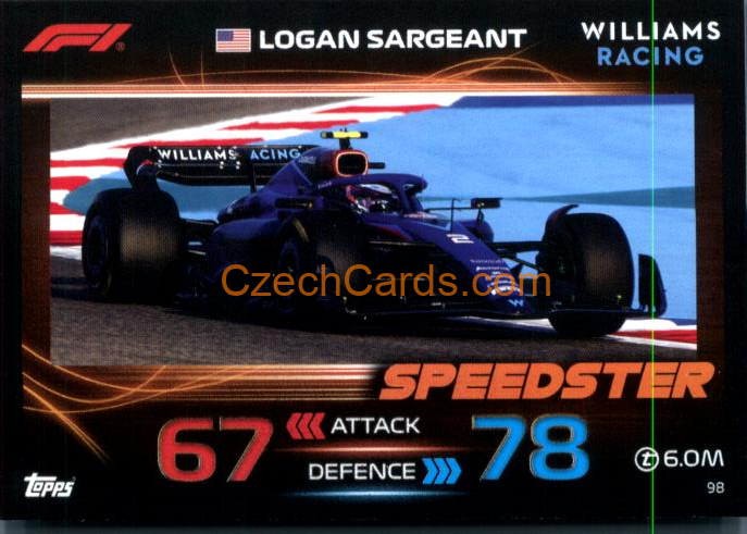Logan Sargeant 2023 Turbo Attax #98