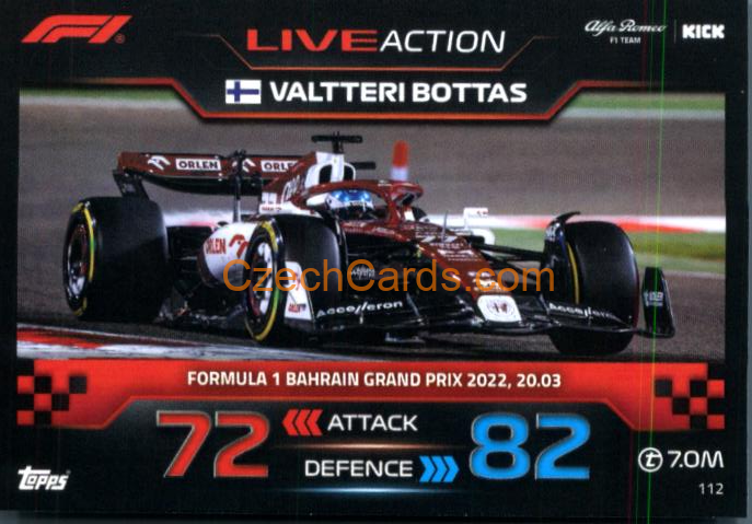 Valtteri Bottas (Alfa Romeo) 2023 Turbo Attax #112