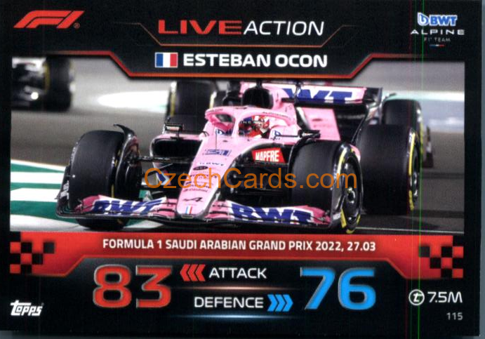 Esteban Ocon (Alpine) 2023 Turbo Attax #115