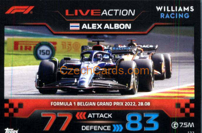 Alex Albon (Williams) 2023 Turbo Attax #133