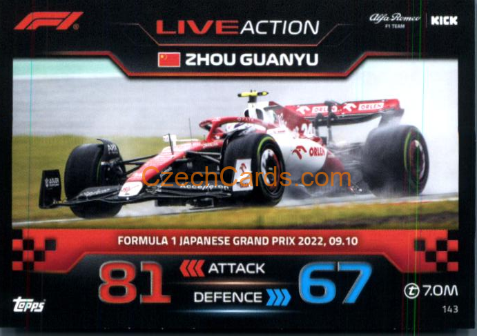 Zhou Guanyu (Alfa Romeo) 2023 Turbo Attax #143