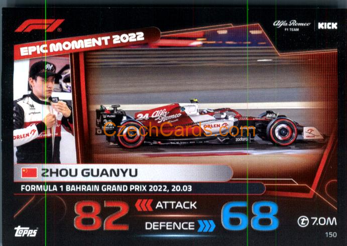 Zhou Guanyu (Alfa Romeo) 2023 Turbo Attax #150