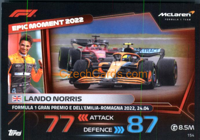 Lando Norris (McLaren) 2023 Turbo Attax #154