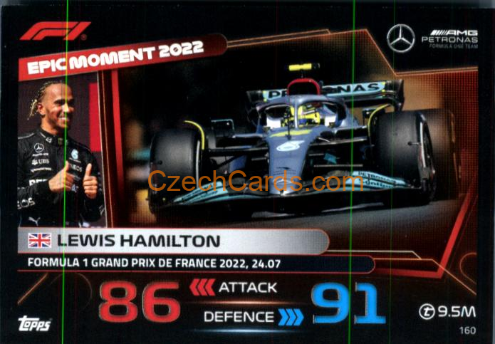 Lewis Hamilton (Mercedes-AMG) 2023 Turbo Attax #160