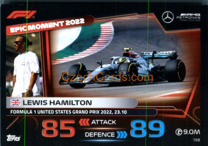 Lewis Hamilton (Mercedes-AMG) 2023 Turbo Attax #168