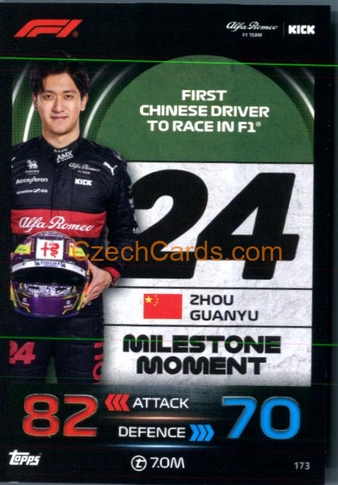 Zhou Guanyu (Alfa Romeo) 2023 Turbo Attax #173