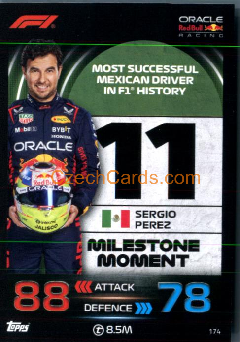 Sergio Perez (Red Bull Racing) 2023 Turbo Attax #174