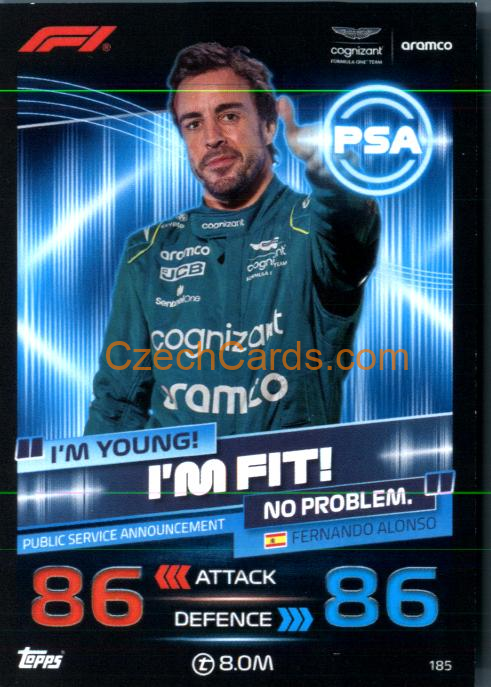 Fernando Alonso (Aston Martin) 2023 Turbo Attax #185