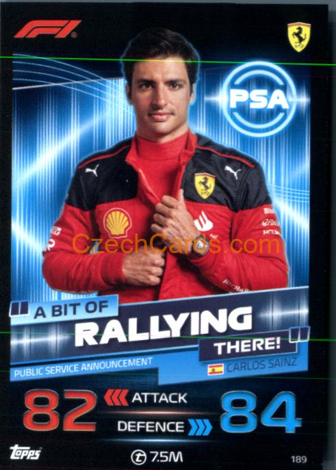 Carlos Sainz (Ferrari) 2023 Turbo Attax #189