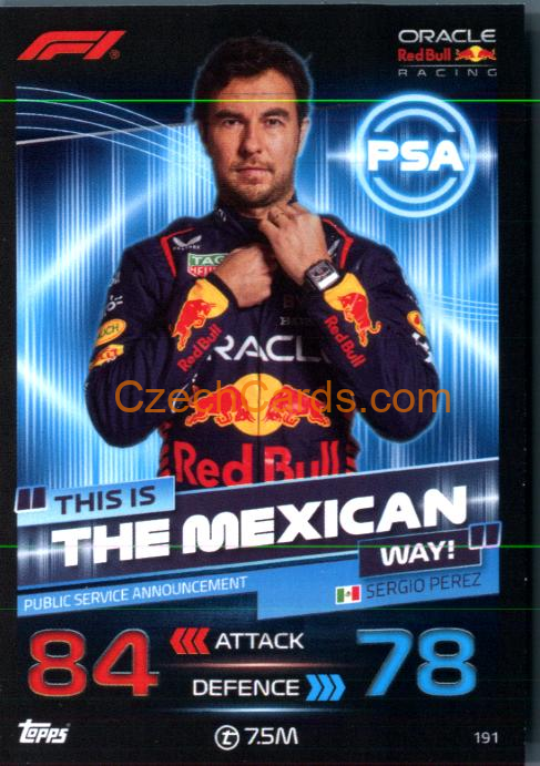 Sergio Perez (Red Bull Racing) 2023 Turbo Attax #191