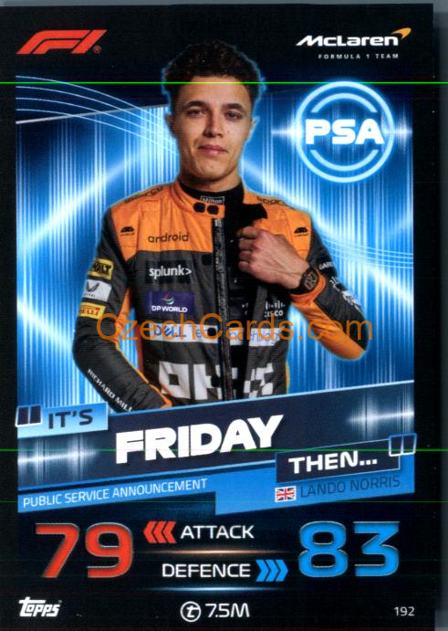 Lando Norris (McLaren) 2023 Turbo Attax #192