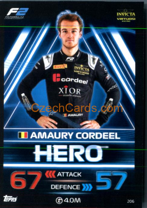 Amaury Cordeel (Invicta Virtuosi Racing) 2023 Turbo Attax #206