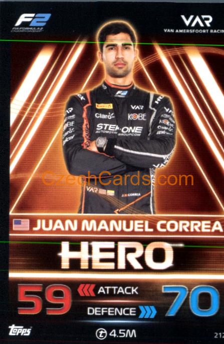 Juan Manuel Correa (Van Amersfoort Racing) 2023 Turbo Attax #212