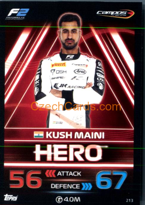 Kush Maini (Campos Racing) 2023 Turbo Attax #213