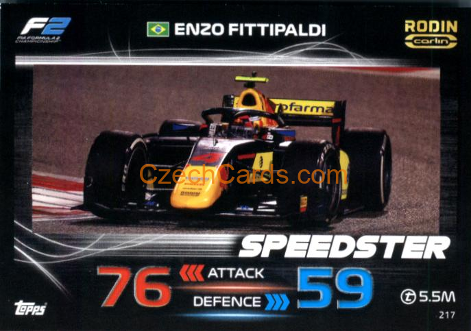 Enzo Fittipaldi (Rodin Carlin) 2023 Turbo Attax #217