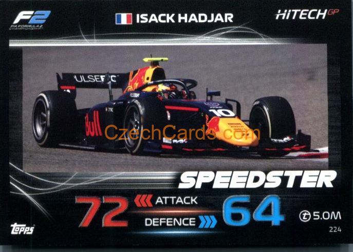 Isack Hadjar (Hitech Pulse-Eight) 2023 Turbo Attax #224