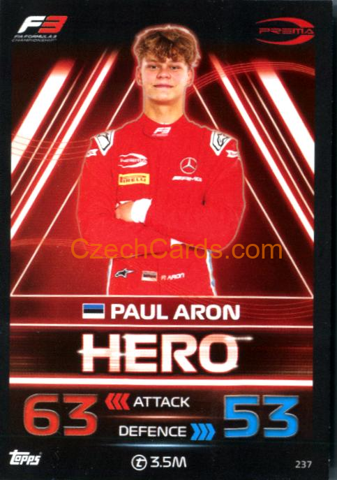 Paul Aron (PREMA Racing) 2023 Turbo Attax #237