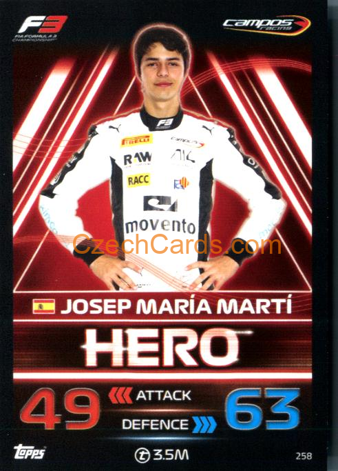 Josep María Martí (Campos Racing) 2023 Turbo Attax #258