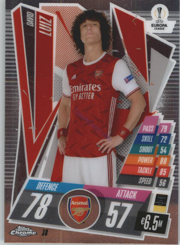David Luis Match Attax Chrome CL 2020/21 #38