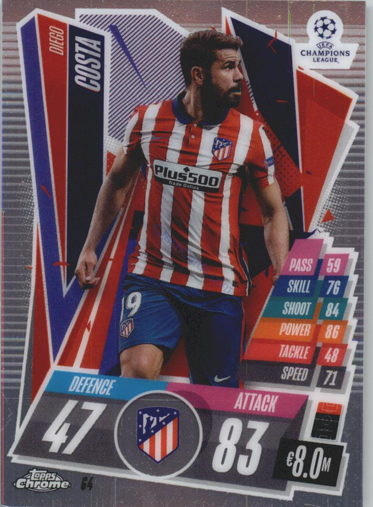 Diego Costa Match Attax Chrome CL 2020/21 #64