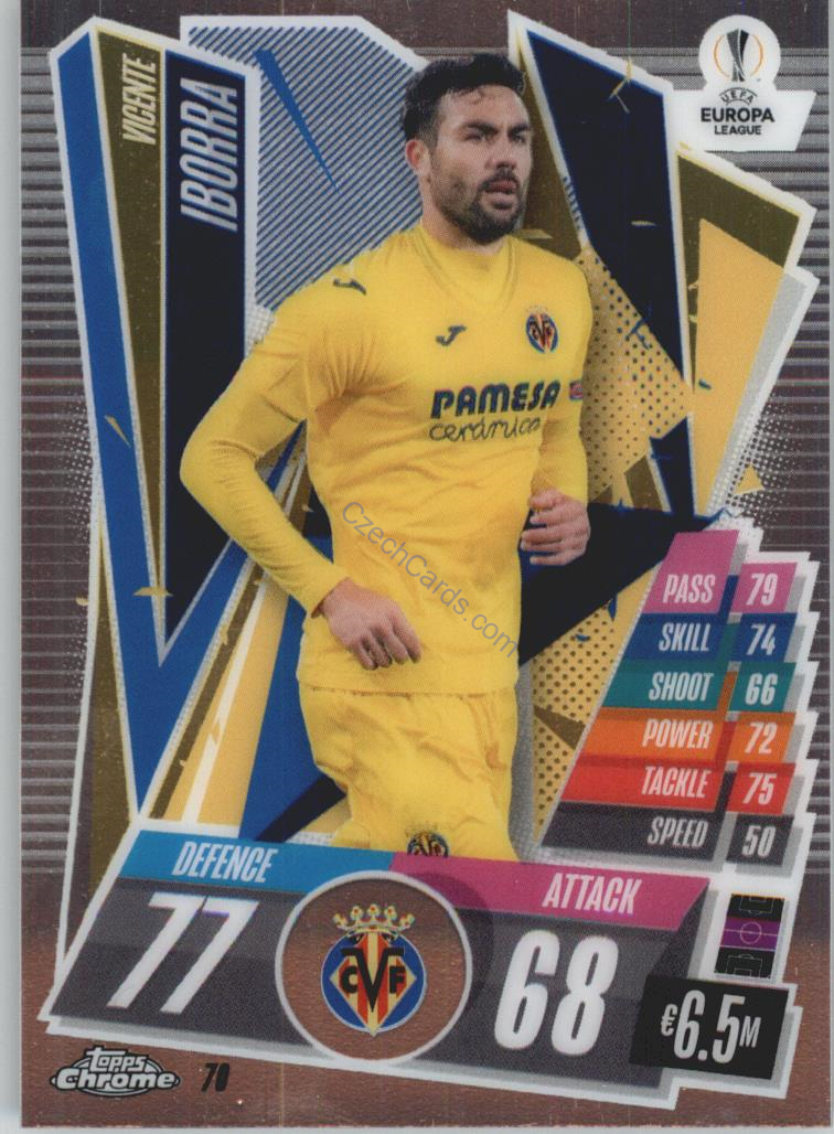 Vicente Iborra Match Attax Chrome CL 2020/21 #70