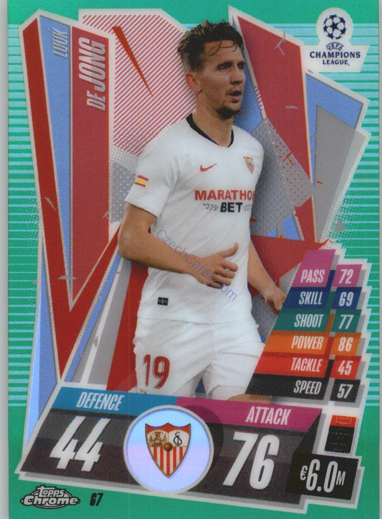 Luuk de Jong Match Attax Chrome CL 2020/21 Green xx/99 #67