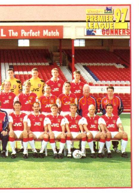 Team Photo Arsenal (2/2) 1997 Merlin EPL Sticker #6
