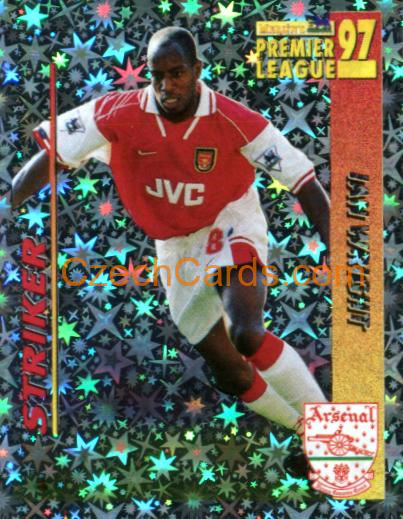 Ian Wright (Striker) 1997 Merlin EPL Sticker #25 foil