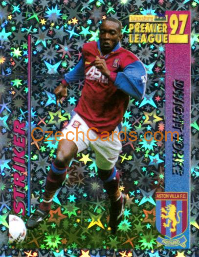 Dwight Yorke (Striker) 1997 Merlin EPL Sticker #51 foil