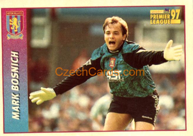 Mark Bosnich (Keeper) 1997 Merlin EPL Sticker #52