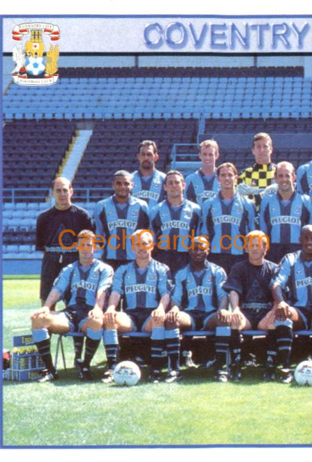 Team Photo Coventry City (1/2) 1997 Merlin EPL Sticker #109