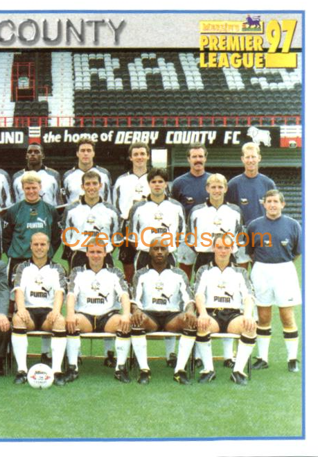 Team Photo Derby County (2/2) 1997 Merlin EPL Sticker #136