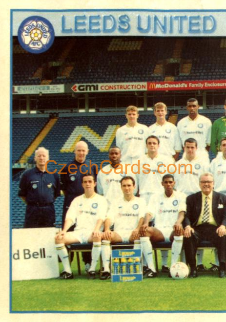 Team Photo Leeds United (1/2) 1997 Merlin EPL Sticker #187