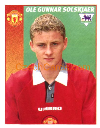 Ole Gunnar Solskjaer 1997 Merlin EPL Sticker #294