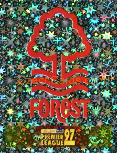 Club Emblem Nottingham Forest 1997 Merlin EPL Sticker #356 foil
