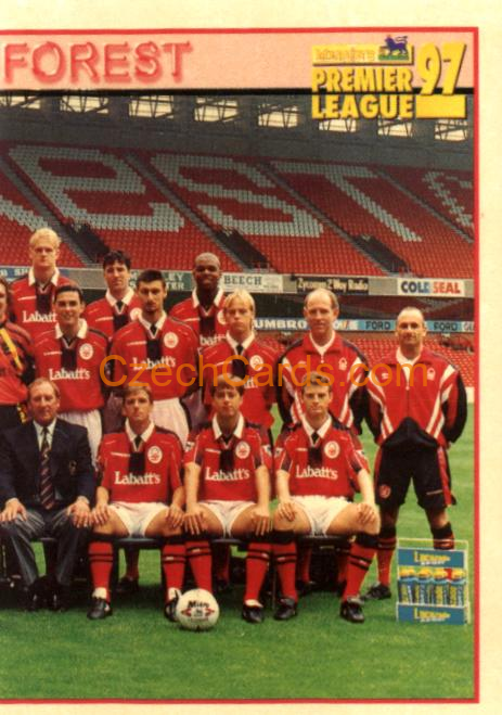 Team Photo Nottingham Forest (2/2) 1997 Merlin EPL Sticker #360