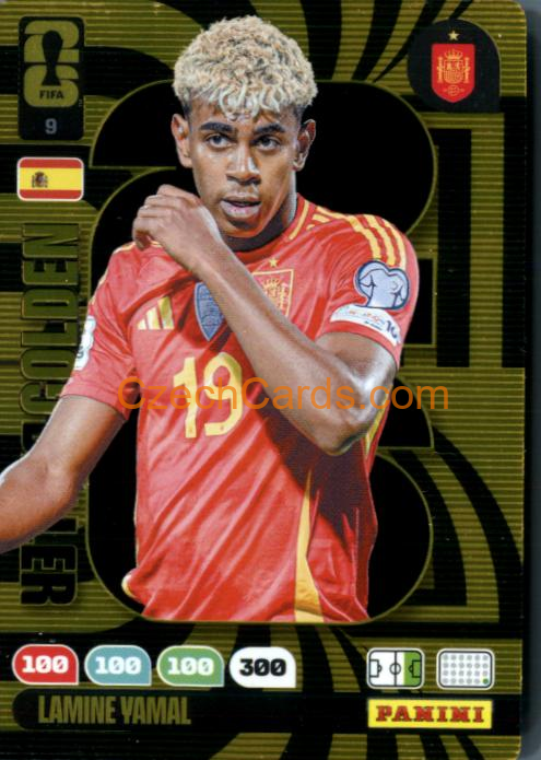 Lamine Yamal 2026 Panini FIFA World Cup Golden Baller #9