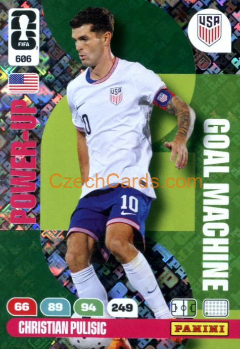 Pulisic 2026 Panini FIFA World Cup Power Up #606